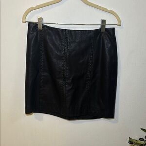 Free People Black Mini Pencil Skirt